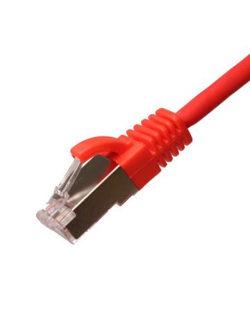 Cablenet 0.3m Cat6a RJ45 Red U/FTP LSOH 30AWG Slim Snagless Booted Patch Lead