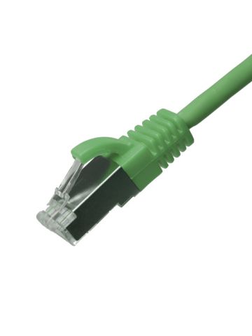 Cablenet 0.25m Cat6a RJ45 Green U/FTP LSOH 30AWG Slim Snagless Booted Patch Lea