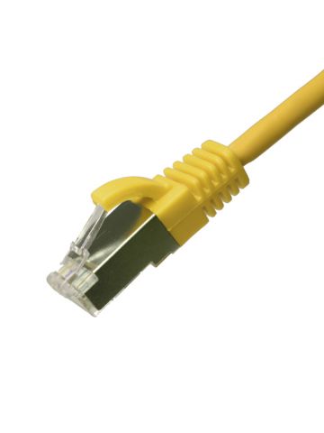 Cablenet 0.25m Cat6a RJ45 Yellow U/FTP LSOH 30AWG Slim Snagless Booted Patch Le