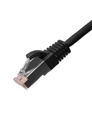 Cablenet 0.3m Cat6a RJ45 Black U/FTP LSOH 30AWG Slim Snagless Booted Patch Lead