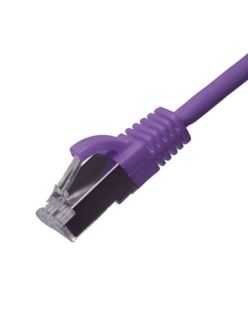 Cablenet 0.25m Cat6a RJ45 Violet U/FTP LSOH 30AWG Slim Snagless Booted Patch Le