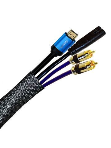 Cablenet 50m Braided Sleeving 8mm-17mm (25mm max) LSOH Black