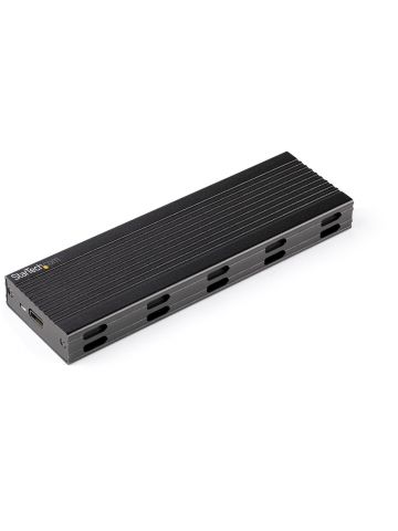 StarTech.com USB-C 10Gbps to M.2 NVMe or M.2 SATA SSD Enclosure - Portable External M.2 PCIe/SATA NGFF SSD Aluminum Case - USB Type-C & USB-A Host Cables - Supports 2230/2242/2260/2280