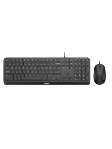 Philips 2000 series SPT6207B/21 keyboard Mouse included Universal USB QWERTY Nordic Black