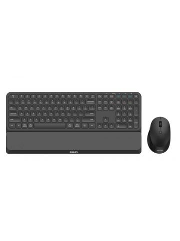 Philips 6000 series SPT6607B keyboard Mouse included RF Wireless + Bluetooth Black