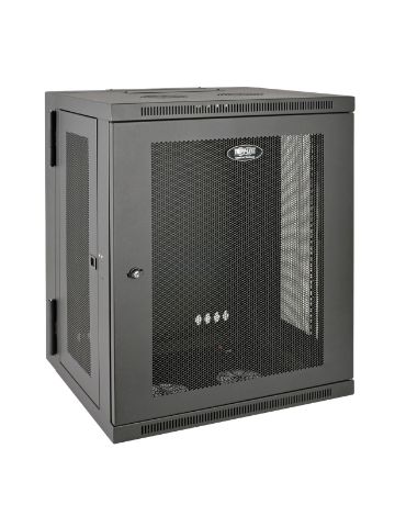 Tripp Lite 15U Low-Profile Wall Mount Rack Enclosure Server Cabinet, Switch-Depth, Hinged Back