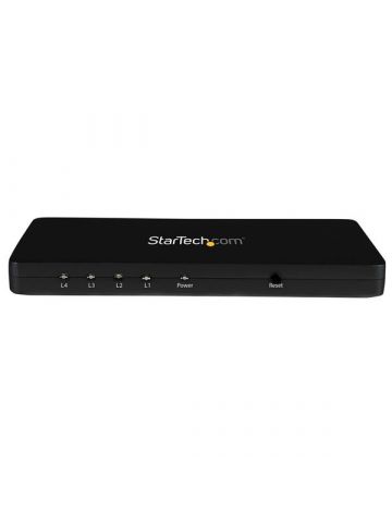 StarTech.com 4K HDMI 4-Port Video Splitter – 1x4 HDMI Splitter w/ Solid Aluminum Housing – 4K 30Hz