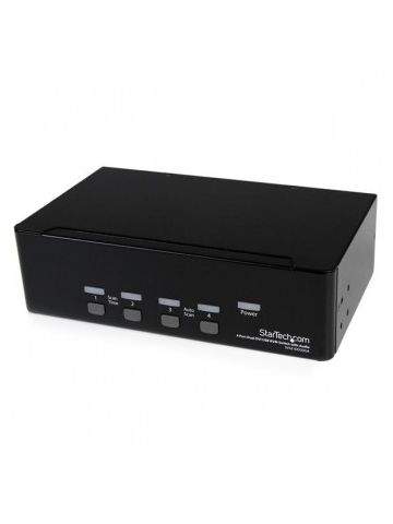 StarTech.com 4 Port Dual DVI USB KVM Switch with Audio & USB 2.0 Hub