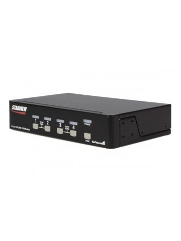 StarTech.com 4 Port StarView DVI USB with Audio KVM switch Black