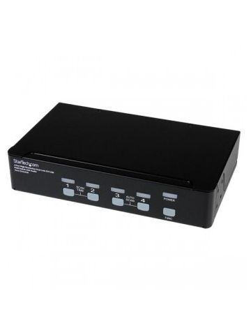 StarTech.com 4 Port High Resolution USB DVI Dual Link KVM Switch with Audio