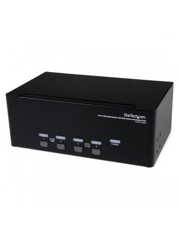 StarTech.com 4 Port Triple Monitor DVI USB KVM Switch with Audio & USB 2.0 Hub