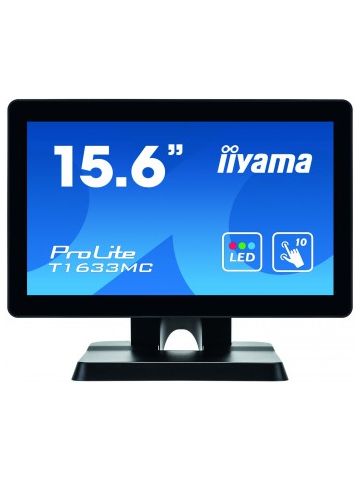 iiyama ProLite T1633MC-B1 touch screen monitor 39.6 cm (15.6") 1366 x 768 pixels Black Multi-touch Multi-user