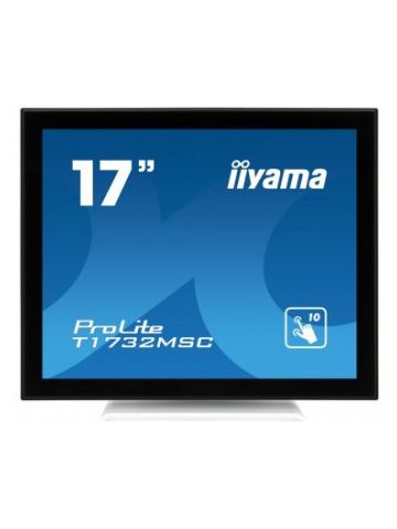 iiyama ProLite T1732MSC-W1X touch screen monitor 43.2 cm (17") 1280 x 1024 pixels Black,White Multi-touch