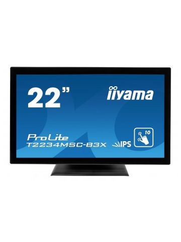 iiyama ProLite T2234MSC-B3X touch screen monitor 54.6 cm (21.5") 1920 x 1080 pixels Black Multi-touch Tabletop