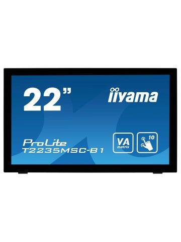 iiyama ProLite T2235MSC touch screen monitor 54.6 cm (21.5") 1920 x 1080 pixels Black Multi-touch Tabletop