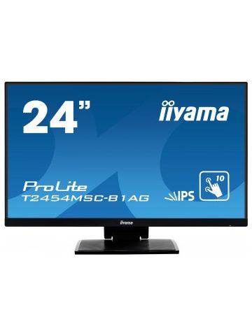 iiyama ProLite T2454MSC-B1AG touch screen monitor 60.5 cm (23.8") 1920 x 1080 pixels Black Multi-touch Multi-user