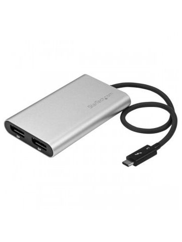 StarTech.com Thunderbolt 3 to Dual DisplayPort Adapter - 4K 60Hz - Mac and Windows Compatible