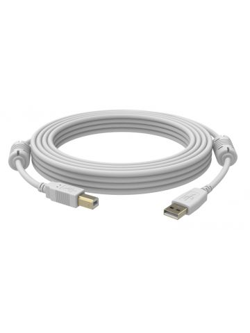 Vision USB 2.0, 2m USB cable USB A USB B White