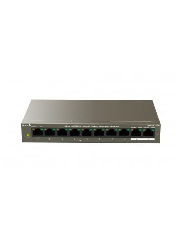 Tenda TEF1110P-8-102W network switch Fast Ethernet (10/100) Grey Power over Ethernet (PoE)
