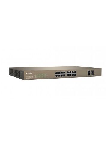 Tenda TEF1218P-16-250W network switch L2 Fast Ethernet (10/100) Grey Power over Ethernet (PoE)