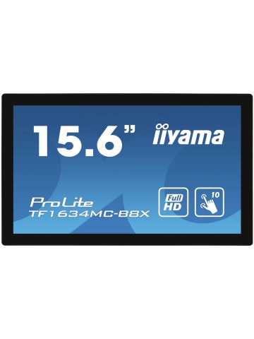 iiyama ProLite TF1634MC-B8X computer monitor 39.6 cm (15.6") 1920 x 1080 pixels Full HD LED Touchscreen Multi-user Black