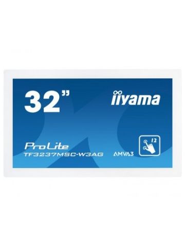 iiyama ProLite TF3237MSC-W3AG touch screen monitor 80 cm (31.5") 1920 x 1080 pixels White Multi-touch Capacitive
