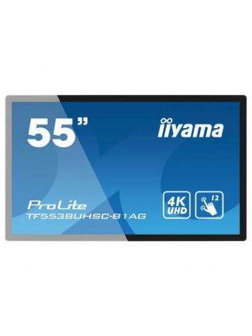 iiyama ProLite TF5538UHSC-B1AG 139.7 cm (55") LED 4K Ultra HD Touchscreen Interactive flat panel Black