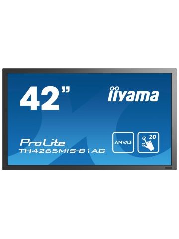 iiyama ProLite TH4265MIS-B1AG touch screen monitor 106.7 cm (42") 1920 x 1080 pixels Black Multi-touch