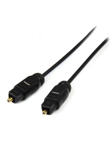 StarTech.com 15 ft Thin Toslink Digital Optical SPDIF Audio Cable