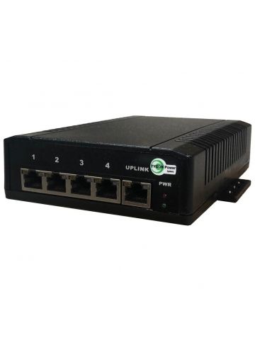 Tycon 5 Port 70W Gigabit AT PoE Switch 12-36VDC Input - TP-SW5G-24