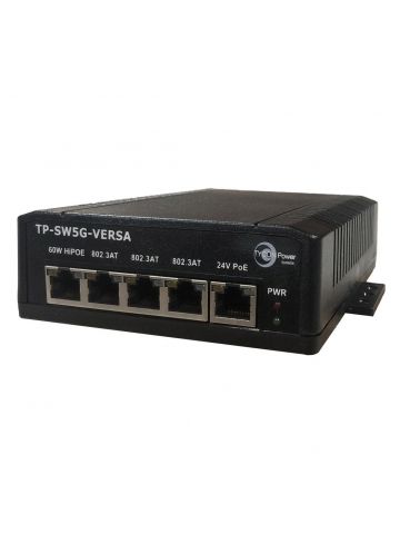 Tycon 5 Port DC PoE Switch 48/24V DIN-Mount - TP-SW5G-VERSA