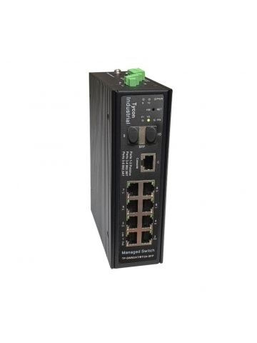 Tycon Managed Industrial 8 port AT/BT/Passive PoE Switch - TP-SW8GAT/BT/24-SFP