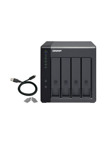 QNAP TR-004 HDD/SSD enclosure Black 2.5/3.5"