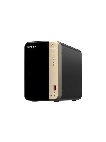 QNAP TS-264 NAS Tower Ethernet LAN Black, Gold N5095