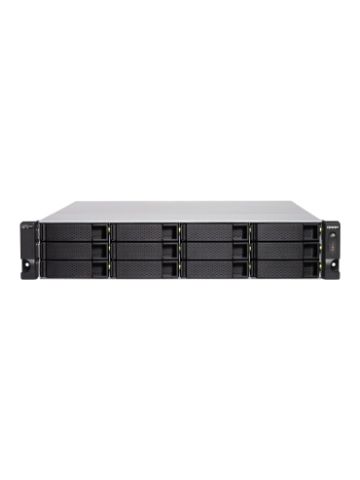 QNAP TS-h1283XU-RP-E2236-32G 168TB 12x14TB Seagate Exos 12 Bay NAS Rackmount Ethernet LAN Rack (2U) Black, Grey