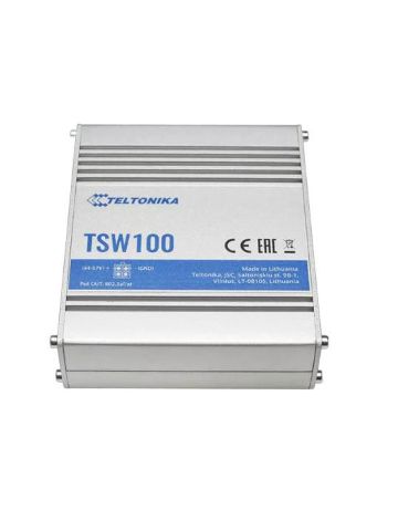 Teltonika TSW100 5-Port Unmanaged Desktop Gigabit PoE+ Switch (120W)
