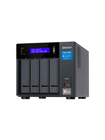 QNAP TVS-472XT-i3-4G/24TB N300 4 Bay DT NAS Tower Ethernet LAN Black i3-8100T