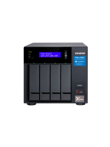 QNAP TVS-472XT-i3-4G/32TB RED 4 Bay DT NAS Tower Ethernet LAN Black i3-8100T