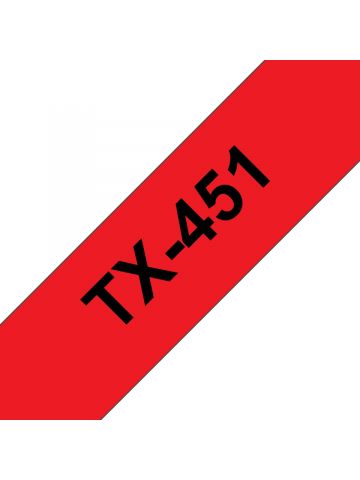 Brother TX-451 DirectLabel black on red 24mm x 15m for Brother P-Touch TX 6-24mm