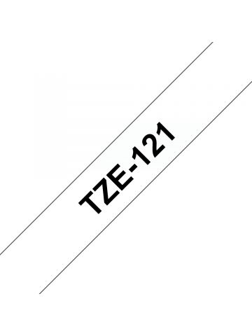 Brother TZE-121 DirectLabel black on Transparent Laminat 9mm x 8m for Brother P-Touch TZ 3.5-18mm/6-12mm/6-18mm/6-24mm/6-36mm