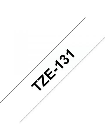 Brother TZE-131 DirectLabel black on Transparent Laminat 12mm x 8m for Brother P-Touch TZ 3.5-18mm/6-12mm/6-18mm/6-24mm/6-36mm