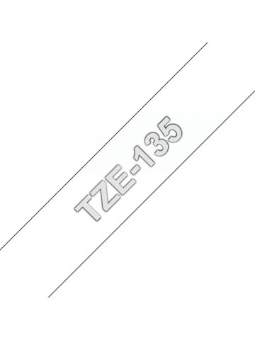 Brother TZE-135 DirectLabel white on Transparent Laminat 12mm x 8m for Brother P-Touch TZ 3.5-18mm/6-12mm/6-18mm/6-24mm/6-36mm