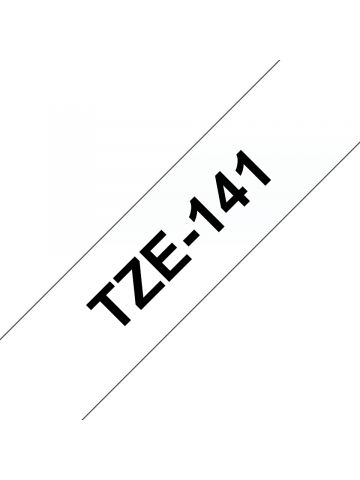 Brother TZE-141 DirectLabel black on Transparent Laminat 18mm x 8m for Brother P-Touch TZ 3.5-18mm/36mm/6-18mm/6-24mm/6-36mm