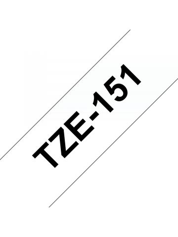 Brother TZE-151 DirectLabel black on Transparent Laminat 24mm x 8m for Brother P-Touch TZ 3.5-24mm/HSE/36mm/6-24mm/6-36mm