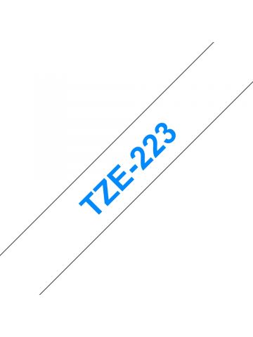 Brother TZE-223 DirectLabel blue on white Laminat 9mm x 8m for Brother P-Touch TZ 3.5-18mm/6-12mm/6-18mm/6-24mm/6-36mm