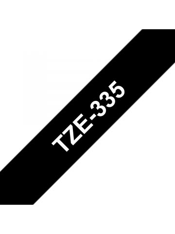 Brother TZE-335 DirectLabel white on black Laminat 12mm x 8m for Brother P-Touch TZ 3.5-18mm/6-12mm/6-18mm/6-24mm/6-36mm