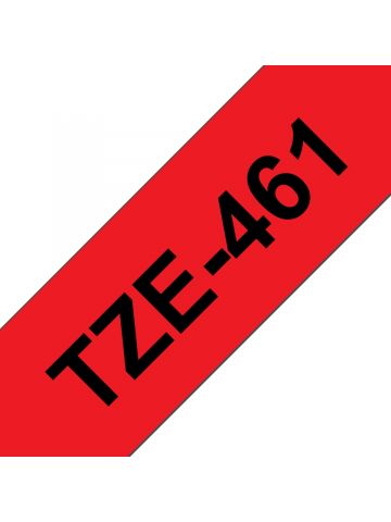 Brother TZE-461 DirectLabel black on red Laminat 36mm x 8m for Brother P-Touch TZ 3.5-36mm/HSE/6-36mm