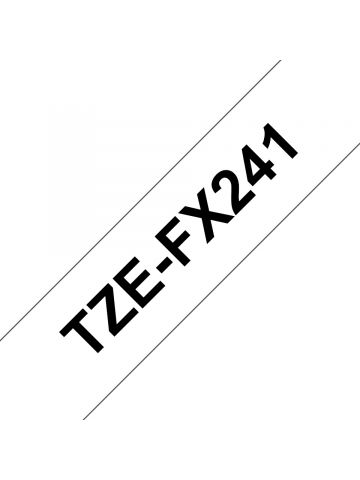 Brother TZE-FX241 DirectLabel black on white Laminat 18mm x 8m for Brother P-Touch TZ 3.5-18mm/36mm/6-18mm/6-24mm/6-36mm