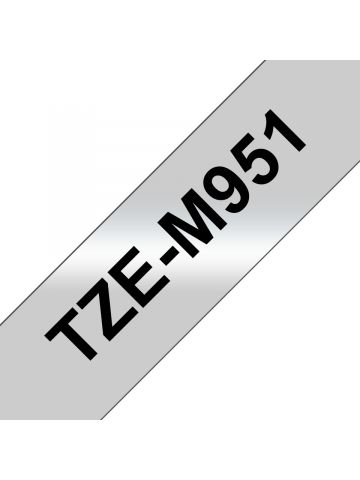 Brother TZE-M951 DirectLabel black on silver matt 24mm x 8m for Brother P-Touch TZ 3.5-24mm/HSE/36mm/6-24mm/6-36mm