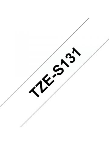 Brother TZE-S131 DirectLabel black on Transparent extra strong 12mm x 8m for Brother P-Touch TZ 3.5-12mm/18mm/6-18mm/6-24mm/6-36mm